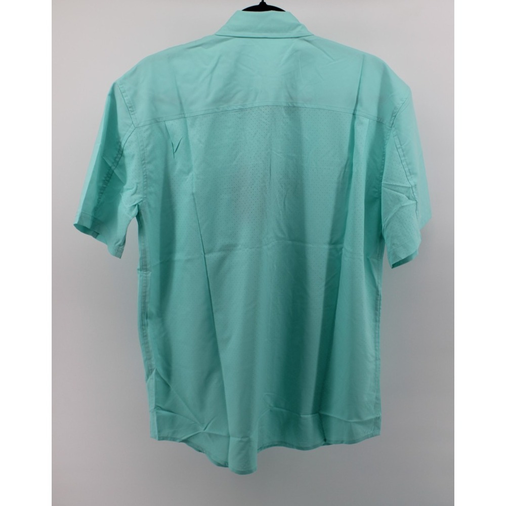 NEW HUK Men's‎ Size M Tide Point Short Sleeve Fishing Shirt, Quick Dry, UPF 30 - Picture 4 of 8